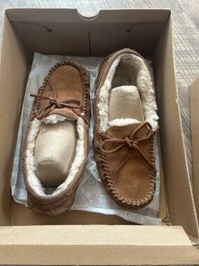 Ugg  Brown Suede Moccasin Slippers 7
